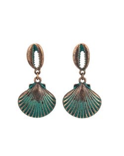 Vintage Seashell Design Vintage Fashion Ocean Jewelry Series Women Costume Earrings