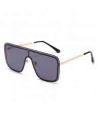 3 Colors Available European and American Fashion One-piece Square Large-frame KOL Street Shooting Choice Sunglasses