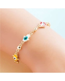 Popular Eyes Design Colorful Beads Charm Women Wholesale Bracelet - Hand