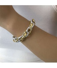 Two Tone Design Patchwork Fashion Punk Wholesale Bracelet