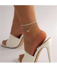 Little Dolphin Pendant Women Multilayer Alloy Wholesale Anklet - Silver