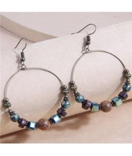 U.S. High Fashion Folk Style Big Hoop Exaggerated Wholesale Women Costume Earrings