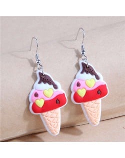 Korean Fashion Minimalist Style Ice Cream Sweet Silica Gel High Fashion Women Wholesale Earrings