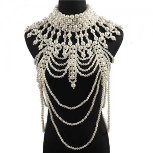 European and American Creative Pearl Cloth Design Waist Chain Wholesale Body Chain Jewelry