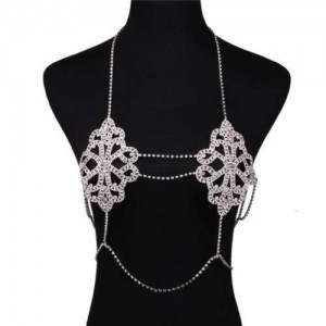 European and American Hot Fashion Style Bra Underwear Design Shining Wholesale Body Chain Jewelry