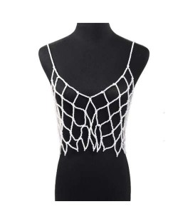 Pearl Beads Multi-layer Hand-woven Women Top Design Wholesale Body Chain Jewelry