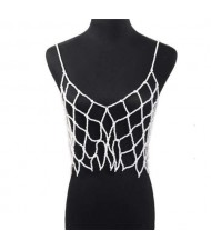 Pearl Beads Multi-layer Hand-woven Women Top Design Wholesale Body Chain Jewelry