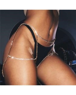 Flashing Drill Hot Fashion Body Chain Wholesale Waist Chain Jewelry - Golden