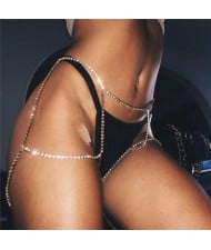 Flashing Drill Hot Fashion Body Chain Wholesale Waist Chain Jewelry - Golden