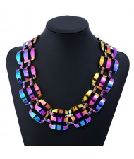 (120 Piece Can be Produced) Exaggerated Style Colorful Chunky Fashion Statement Necklace