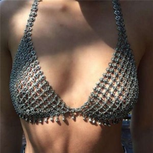 American Retro Fashion Exaggerated Hollow Bra Chain Hand-woven Wholesale Body Chain Jewelry