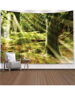 Moss and Forest in the Sun Nordic Fashion Background Cloth Home Wall Decorational Tapestry