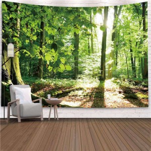 Warm Forest in the Sun Design Nordic Fashion Background Cloth Home Wall Decorational Tapestry
