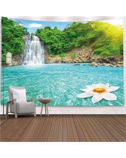 Waterful and White Flower Nordic Fashion Background Cloth Home Wall Decorational Tapestry