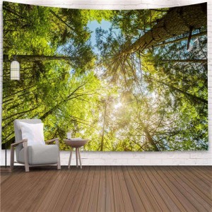 Looking up at the Forest Nordic Fashion Background Cloth Home Wall Decorational Tapestry