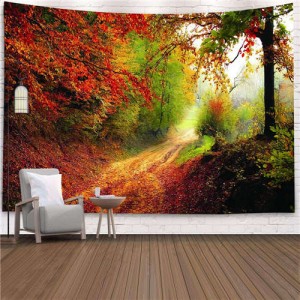 Autumn Mountain Trail Nordic Fashion Background Cloth Home Wall Decorational Tapestry