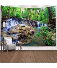 Stream Waterfall in Forest Nordic Fashion Background Cloth Home Wall Decorational Tapestry