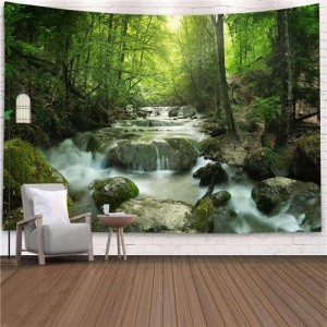 Fantastic Forest Stream Nordic Fashion Background Cloth Home Wall Decorational Tapestry