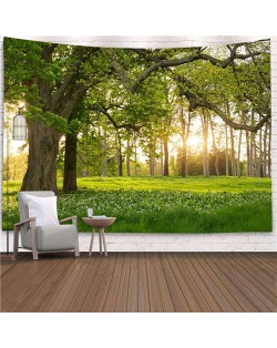 Peaceful Forest Morning Design Nordic Fashion Background Cloth Home Wall Decorational Tapestry