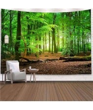 Green Forest Natual Scenery Design Nordic Fashion Background Cloth Home Wall Decorational Tapestry