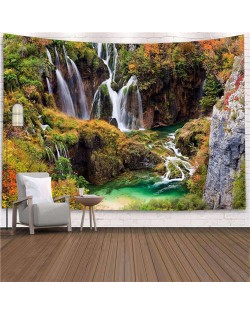 Waterfall Group Natual Scenery Design Nordic Fashion Background Cloth Home Wall Decorational Tapestry
