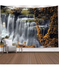 Yellow Leaves and Waterfall Design Nordic Fashion Background Cloth Home Wall Decorational Tapestry