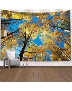Yellow Leaves Forest Nordic Fashion Background Cloth Home Wall Decorational Tapestry