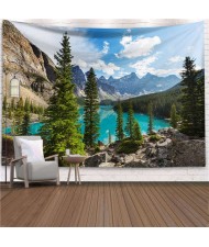 Blue Lake and Mountain Nordic Fashion Background Cloth Home Wall Decorational Tapestry