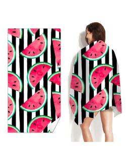 Black and White Strips Background Watermelon Bohemian Fashion Wholesale Beach Towel