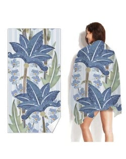 Abstract Blue Leaves Bohemian Fashion Wholesale Beach Towel