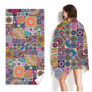 Multicolors Folk Style Flowers Combo Bohemian Fashion Wholesale Beach Towel Bath Towel