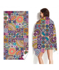Multicolors Folk Style Flowers Combo Bohemian Fashion Wholesale Beach Towel Bath Towel