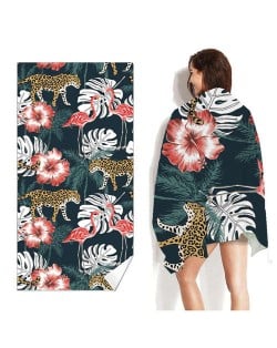 Leopard and Red Birds Design Bohemian Fashion Wholesale Beach Towel Bath Towel