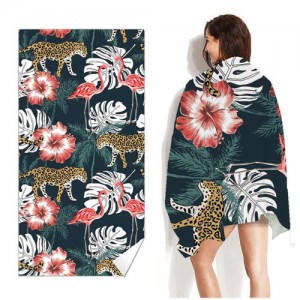 Leopard and Red Birds Design Bohemian Fashion Wholesale Beach Towel Bath Towel