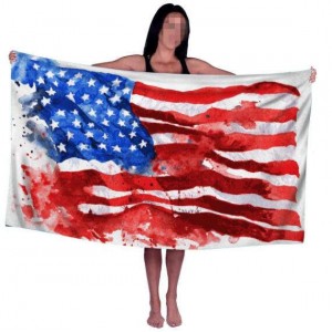 Painted USA Flag Wholesale Beach Towel Bath Towel