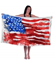 Painted USA Flag Wholesale Beach Towel Bath Towel