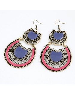 Western Fashion Hollow-out Fan-shaped Earrings