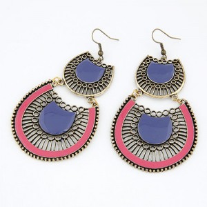 Western Fashion Hollow-out Fan-shaped Earrings