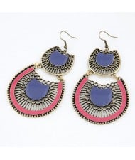 Western Fashion Hollow-out Fan-shaped Earrings