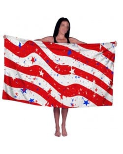 Festival Fashion Stripes and Stars USA Style Flag Wholesale Beach Towel Bath Towel