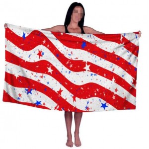 Festival Fashion Stripes and Stars USA Style Flag Wholesale Beach Towel Bath Towel