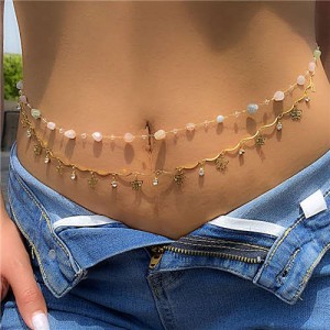 Summer Beach Fashion Waist Chain Butterfly Pendant Double-layers Wholesale Body Chain