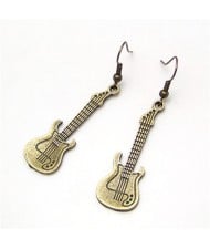 Vintage Guitar Design Dangling Earrings