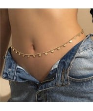 Sweet Cool Style Peach Heart Pendants Tassel Waist Chain Hipster Wholesale Body Chain