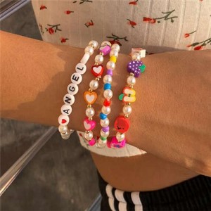 Creative Candy Color Fruit Heart Shaped Multi-element Combination Bracelet