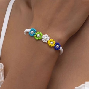 Holiday Style Beads Flower Simple Daisy Women Wholesale Bracelet