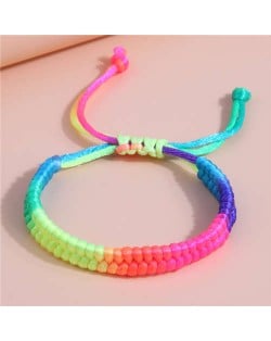 Multicolor Weaving Color Braided String Wholesale Friendship Bracelet