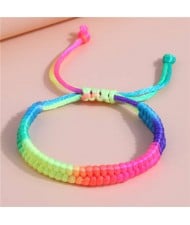 Multicolor Weaving Color Braided String Wholesale Friendship Bracelet