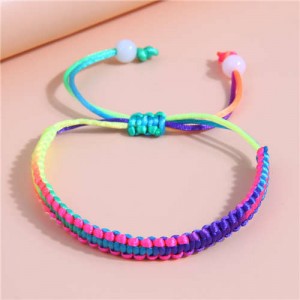 Gradient Multi-color Braided String Weaving Fashion Women Wholesale Friendship Bracelet