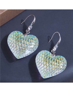 Super Bling Fashion Exquisite Crystal Heart Dangle Women Wholesale Earrings